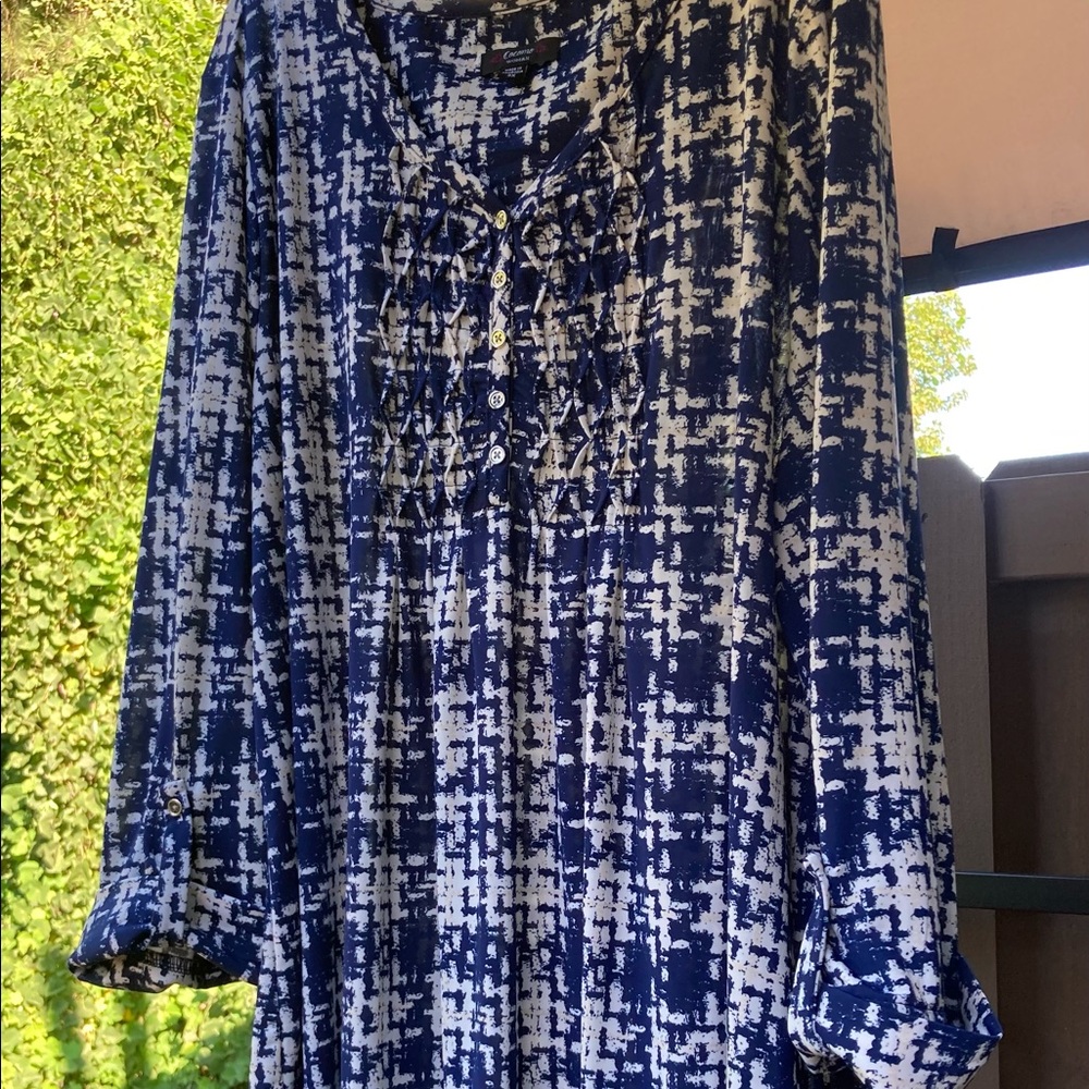 Cocomo plus size blouse with waffling texture, 3x